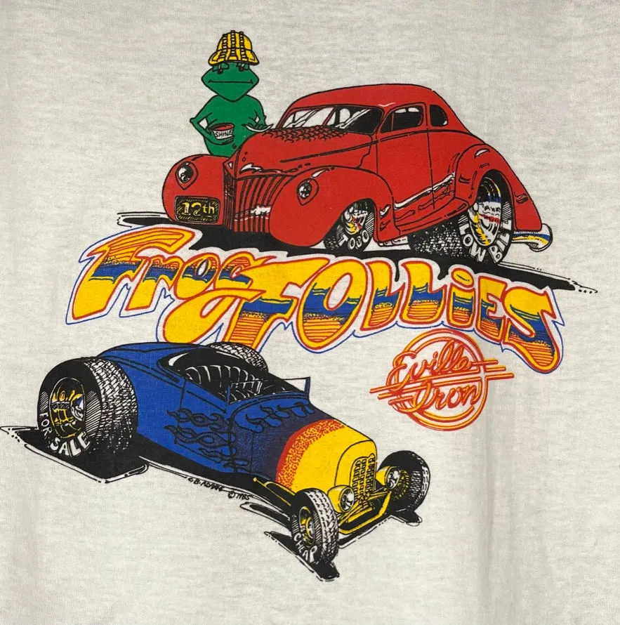 Frog Follies Eville Iron Ringer T-Shirt: M