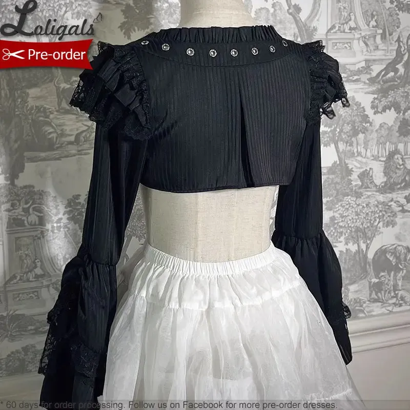 Gothic Lolita Shrug Ruffled Flare Sleeve Top by Alice Girl ~ Doll's Secret