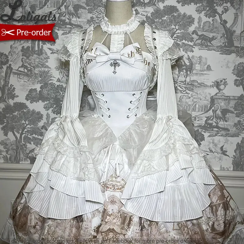 Gothic Lolita Shrug Ruffled Flare Sleeve Top by Alice Girl ~ Doll's Secret