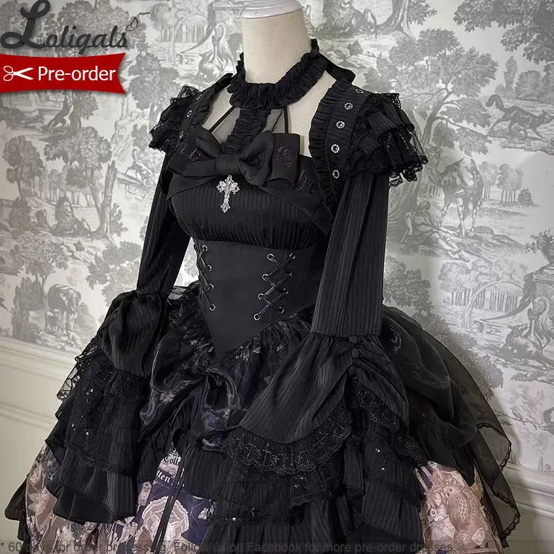 Gothic Lolita Shrug Ruffled Flare Sleeve Top by Alice Girl ~ Doll's Secret