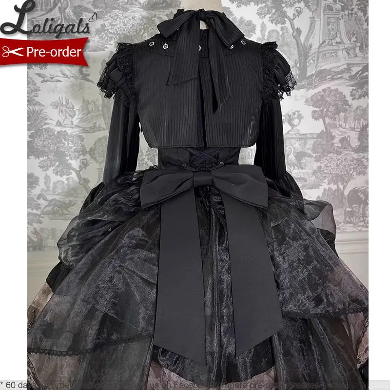 Gothic Lolita Shrug Ruffled Flare Sleeve Top by Alice Girl ~ Doll's Secret