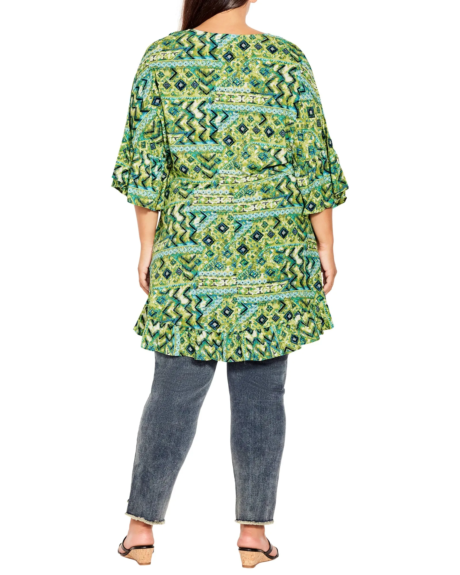 Harper Tunic | Light Green / Forest Green
