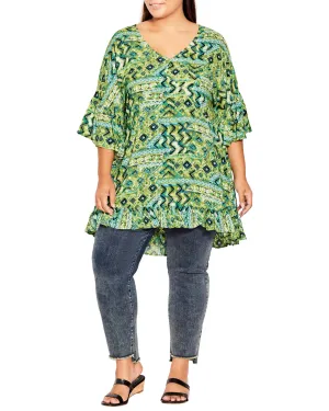 Harper Tunic | Light Green / Forest Green