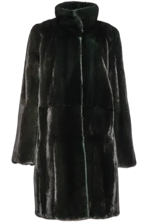 Hunter Green Mink Fur Coat