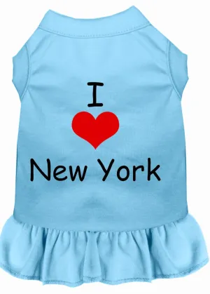 I Heart New York Screen Print Dress Baby Blue Xl (16)
