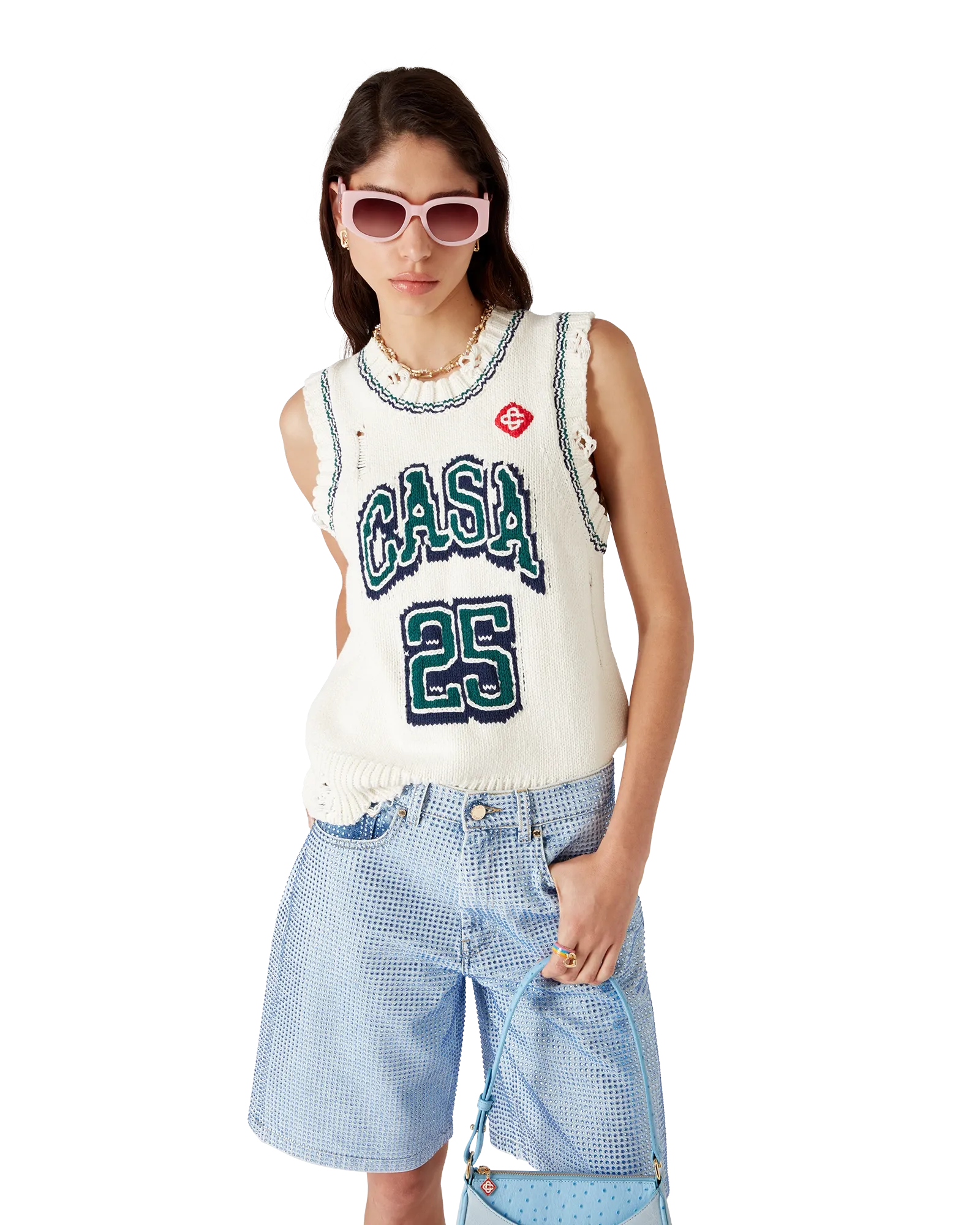 Intarsia Baseball Top