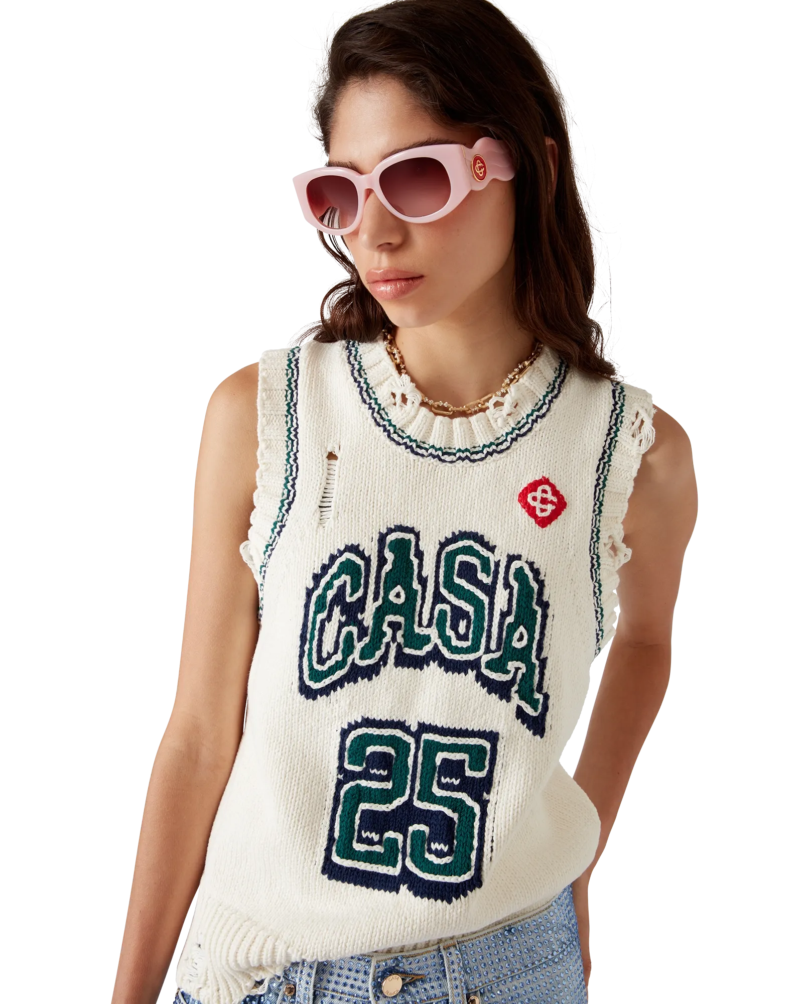 Intarsia Baseball Top