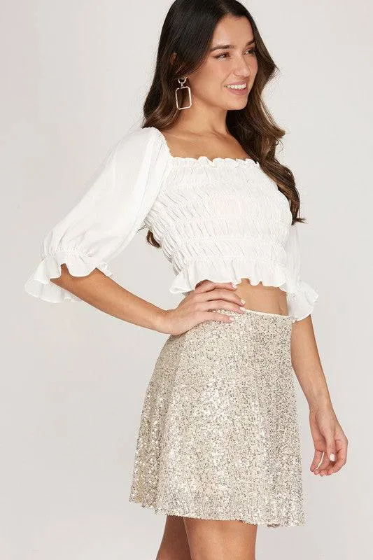 Ivy Sequin Mini Skirt