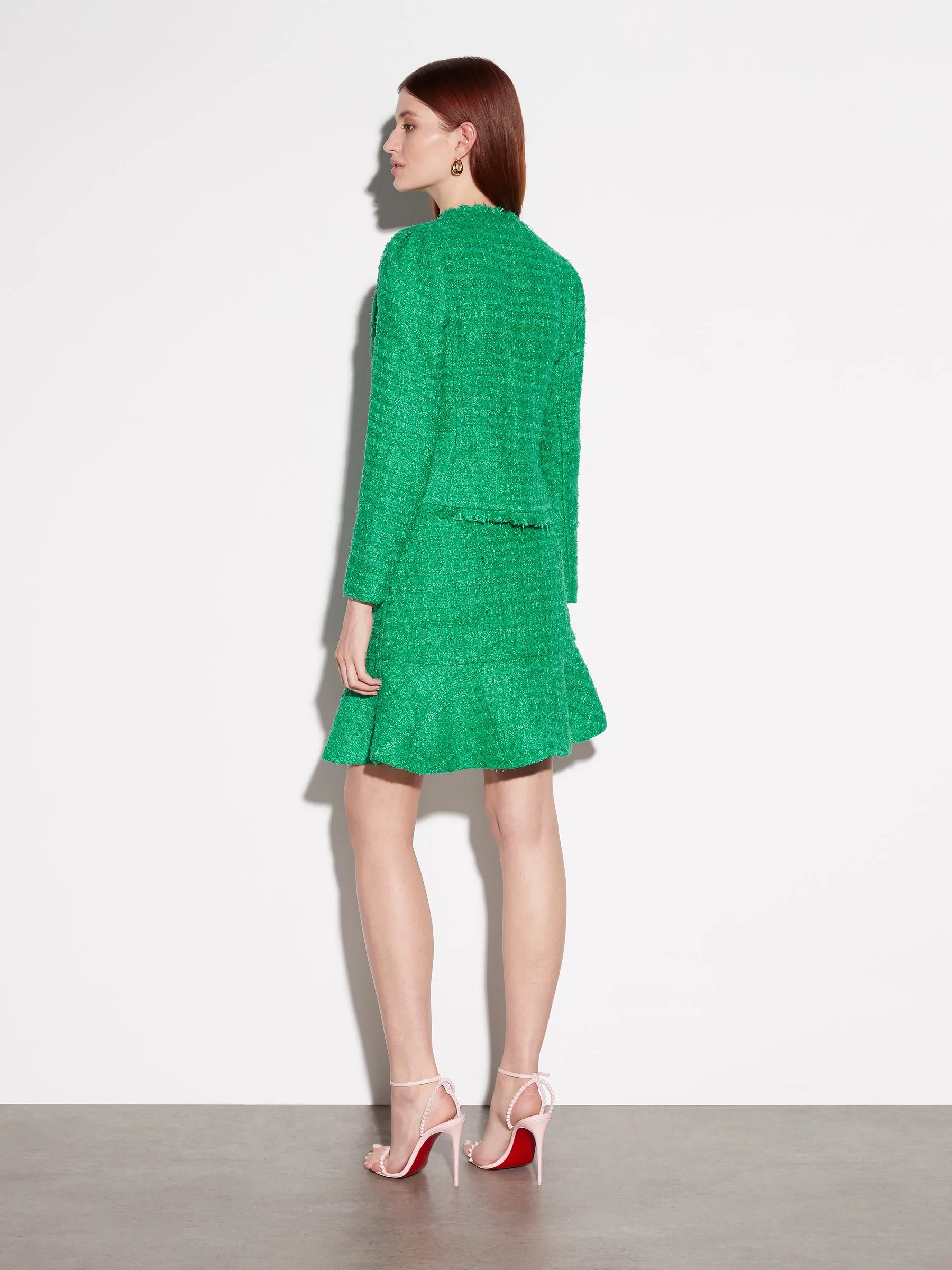 Jackie Flounce Skirt - Emerald (Size 8 Only)