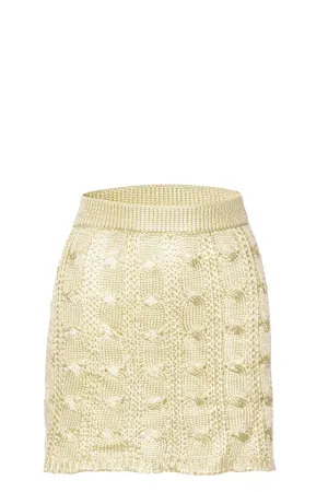 Jasmine Chunky Cable Knit Mini Skirt