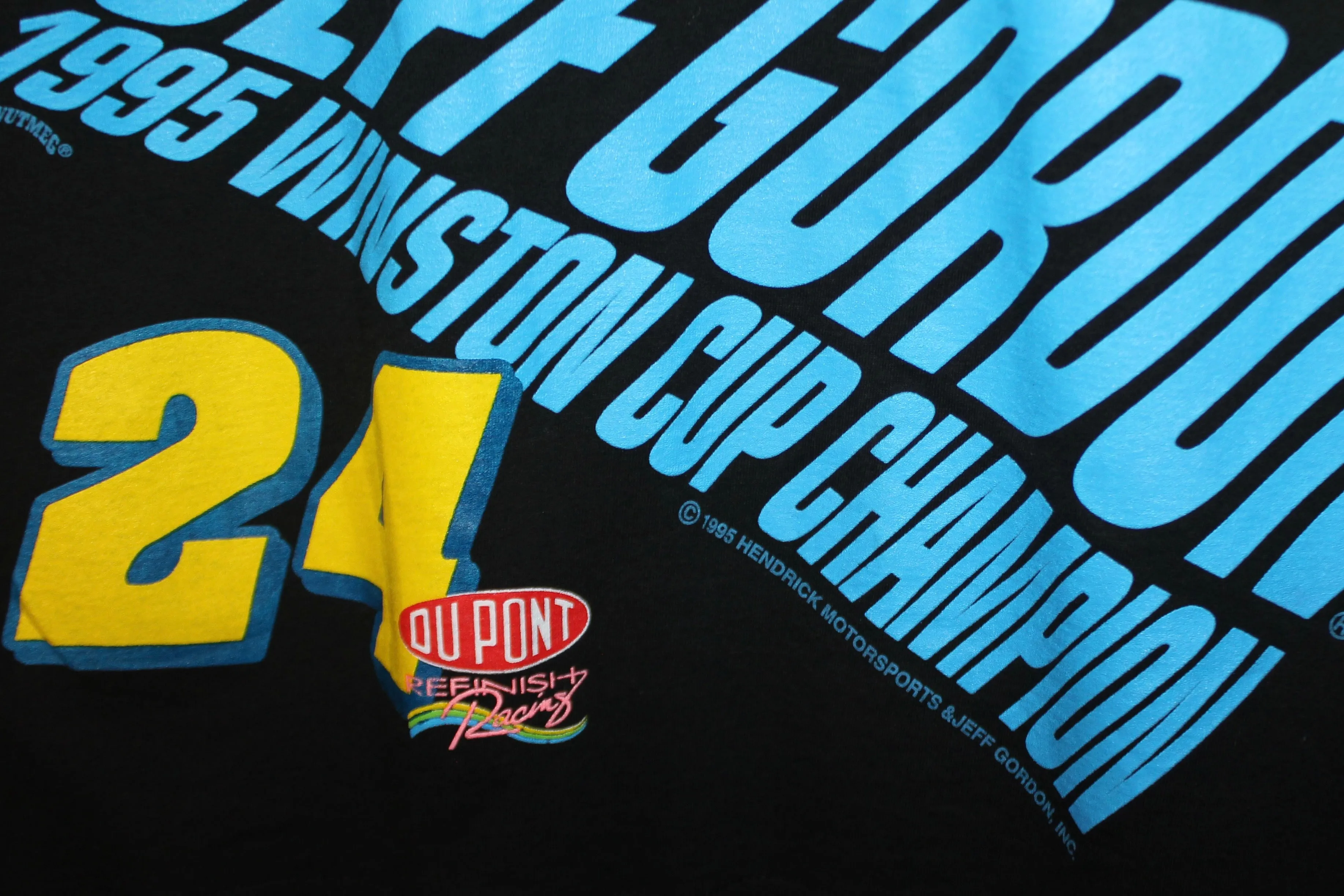 Jeff Gordon 24 NASCAR All Over Print Black Nutmeg T-Shirt: L