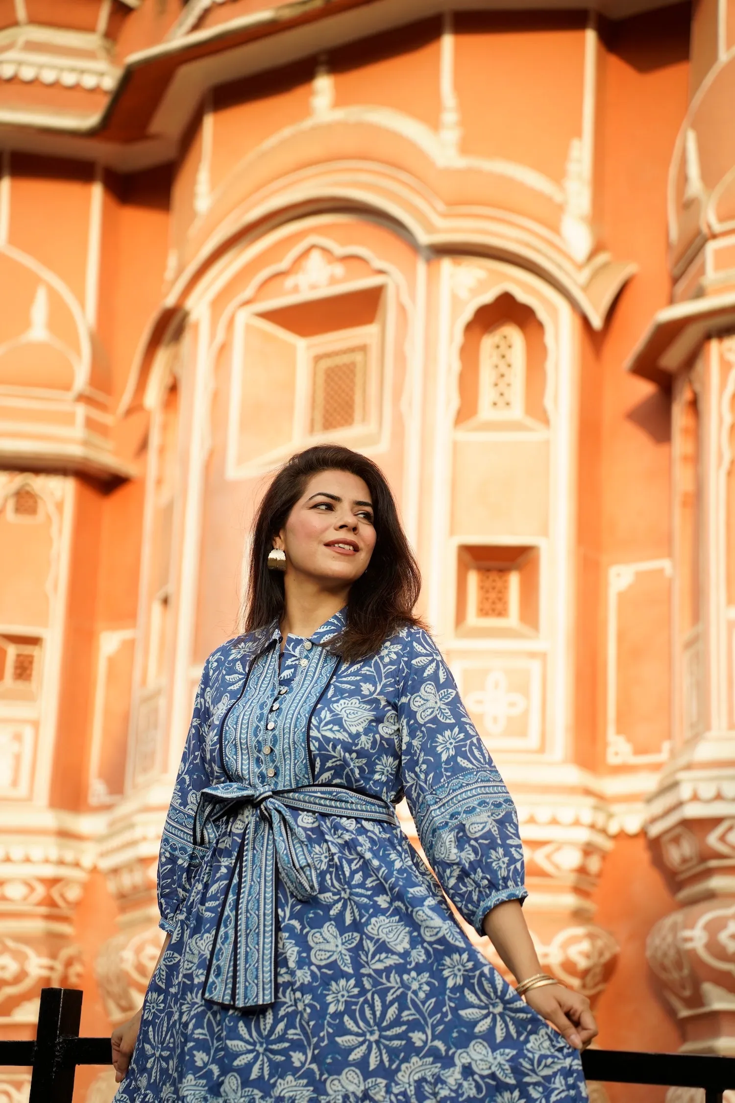 Kalyani Dress | Blue Floral