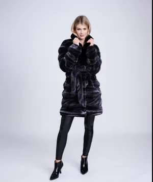 Keeva Coat - Black/Grey