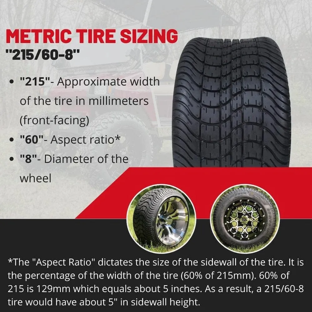 Kenda Loadstar 215/60-8 Comfortride Street/Turf Tires Only - 18" tall (K399)