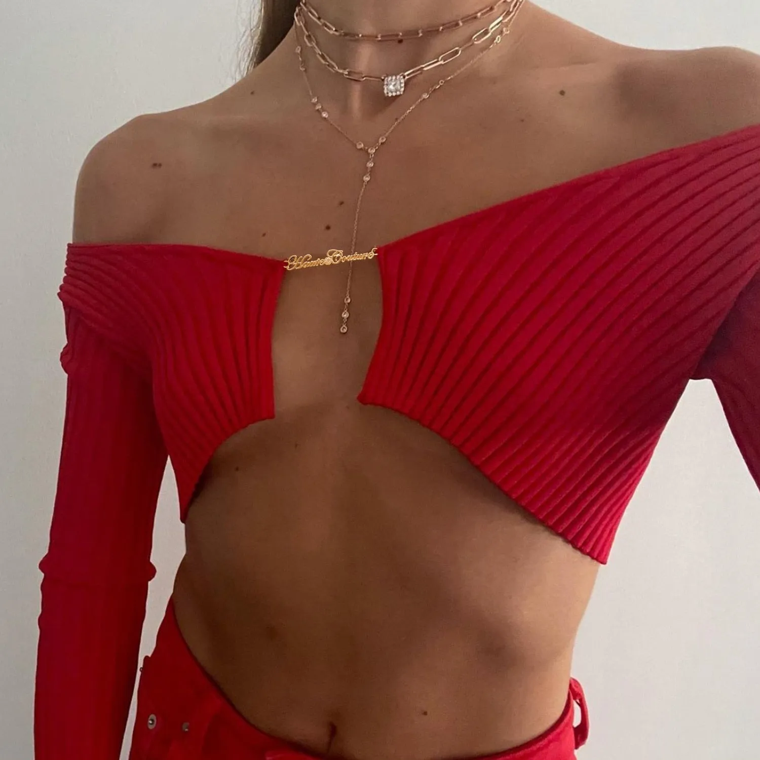KNITTED CROP TOP CARDIGAN