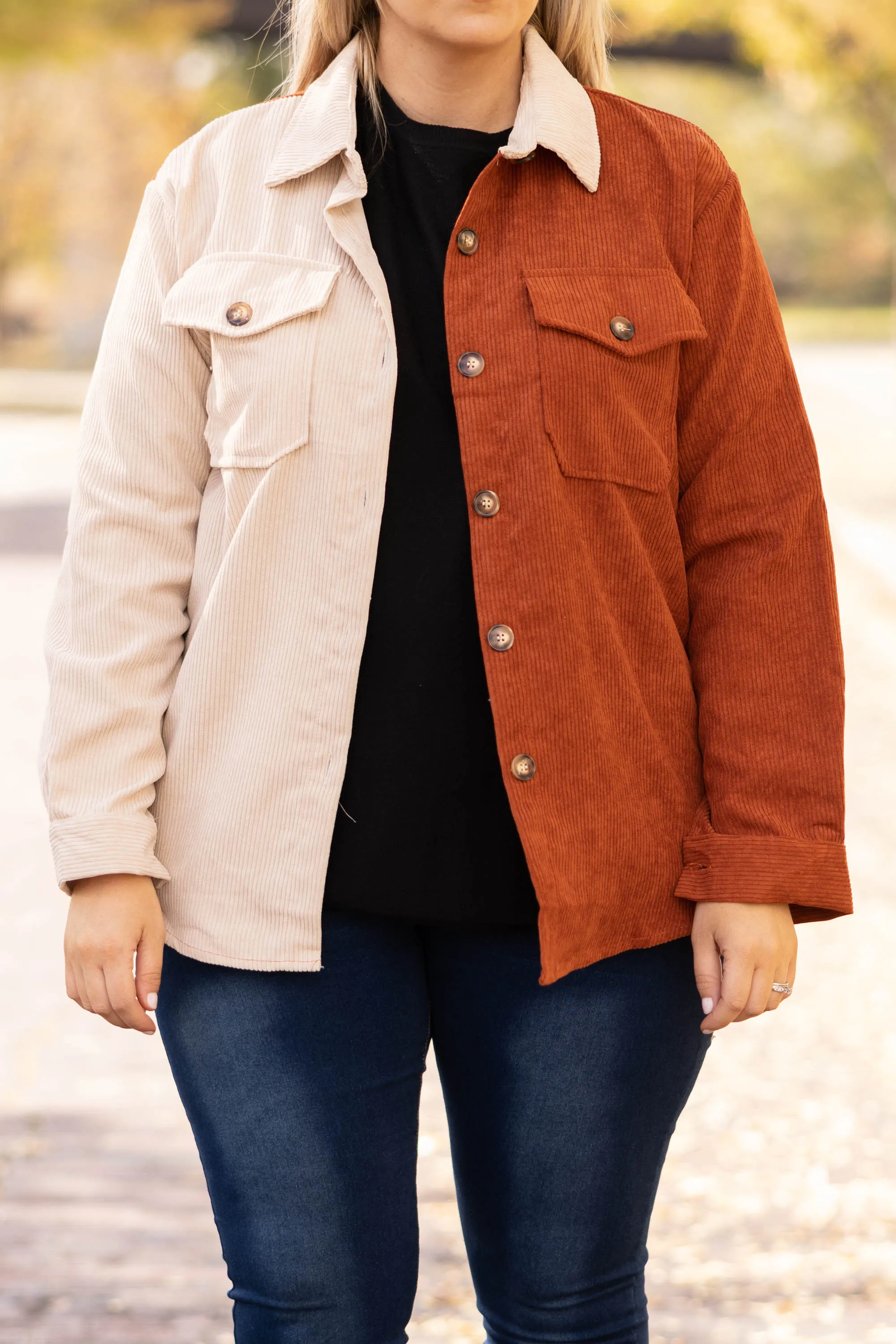 Lipstick Promises Shacket, Rust