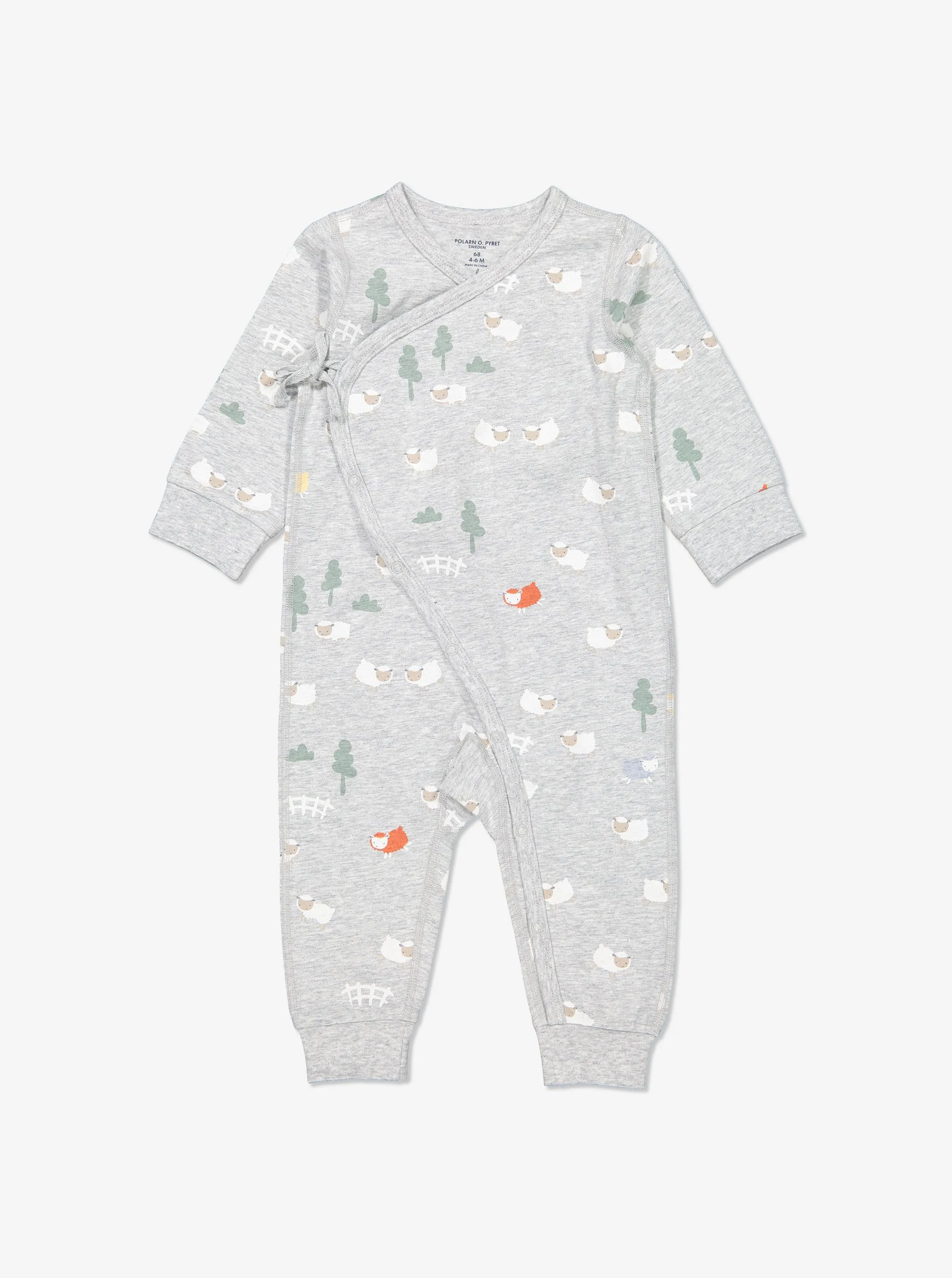 Little Lamb Print Baby Overall