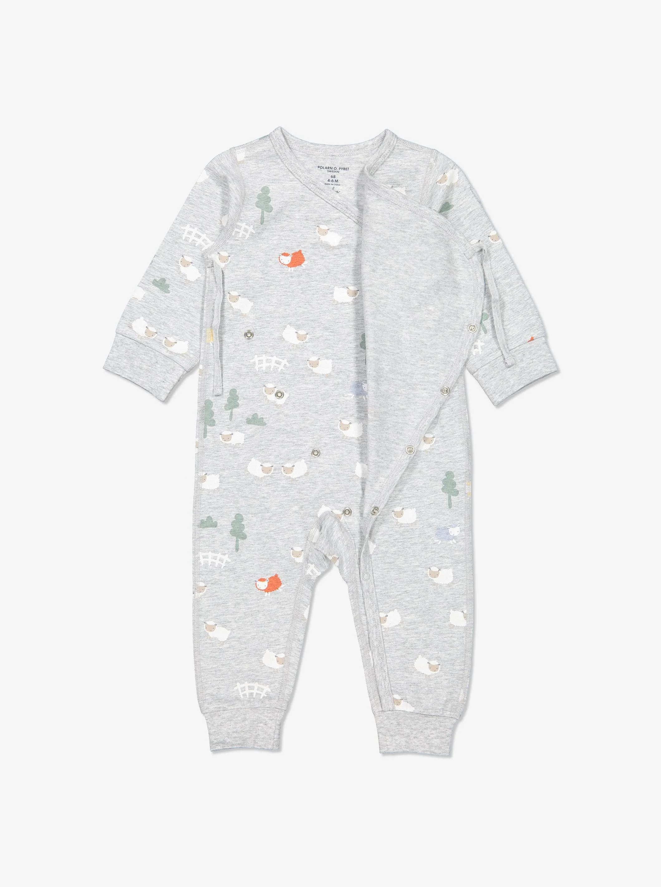Little Lamb Print Baby Overall