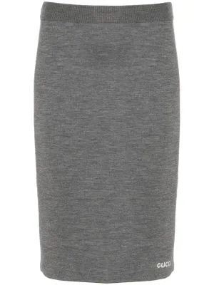 LOGO-JACQUARD KNITTED MINI SKIRT