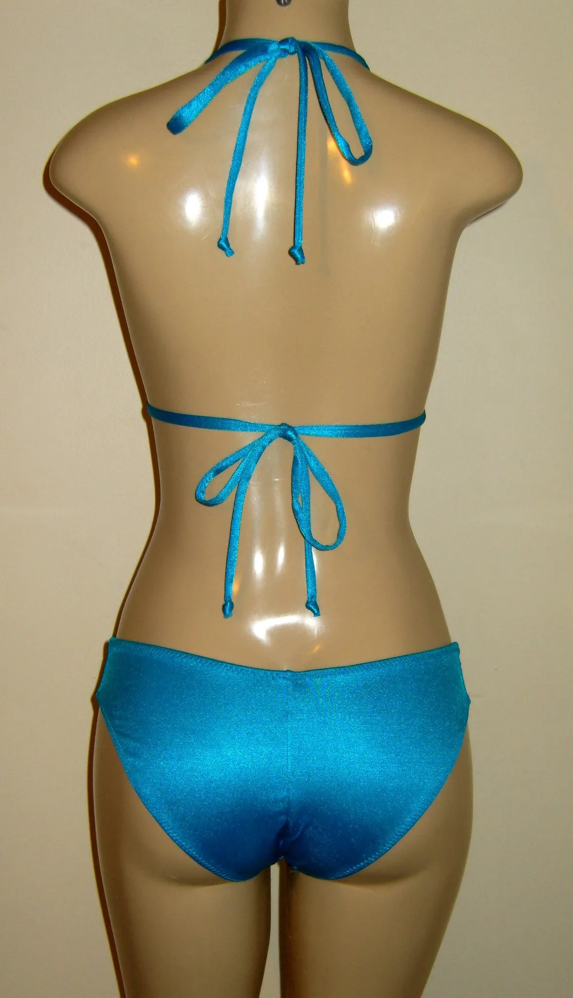Long triangle bikini tops  and Cheeky swimwear bikini bottoms