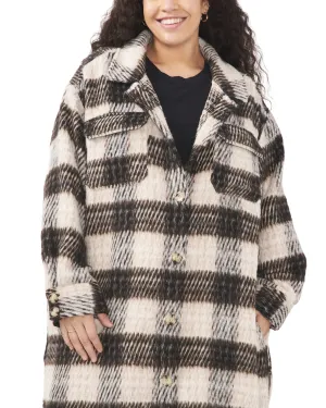 Maia Button Down Shacket | HAZELNUT HEATHER