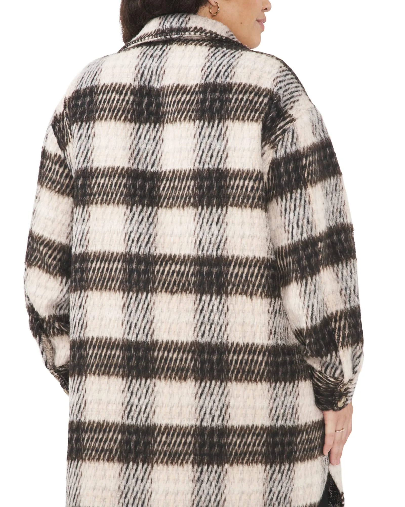 Maia Button Down Shacket | HAZELNUT HEATHER