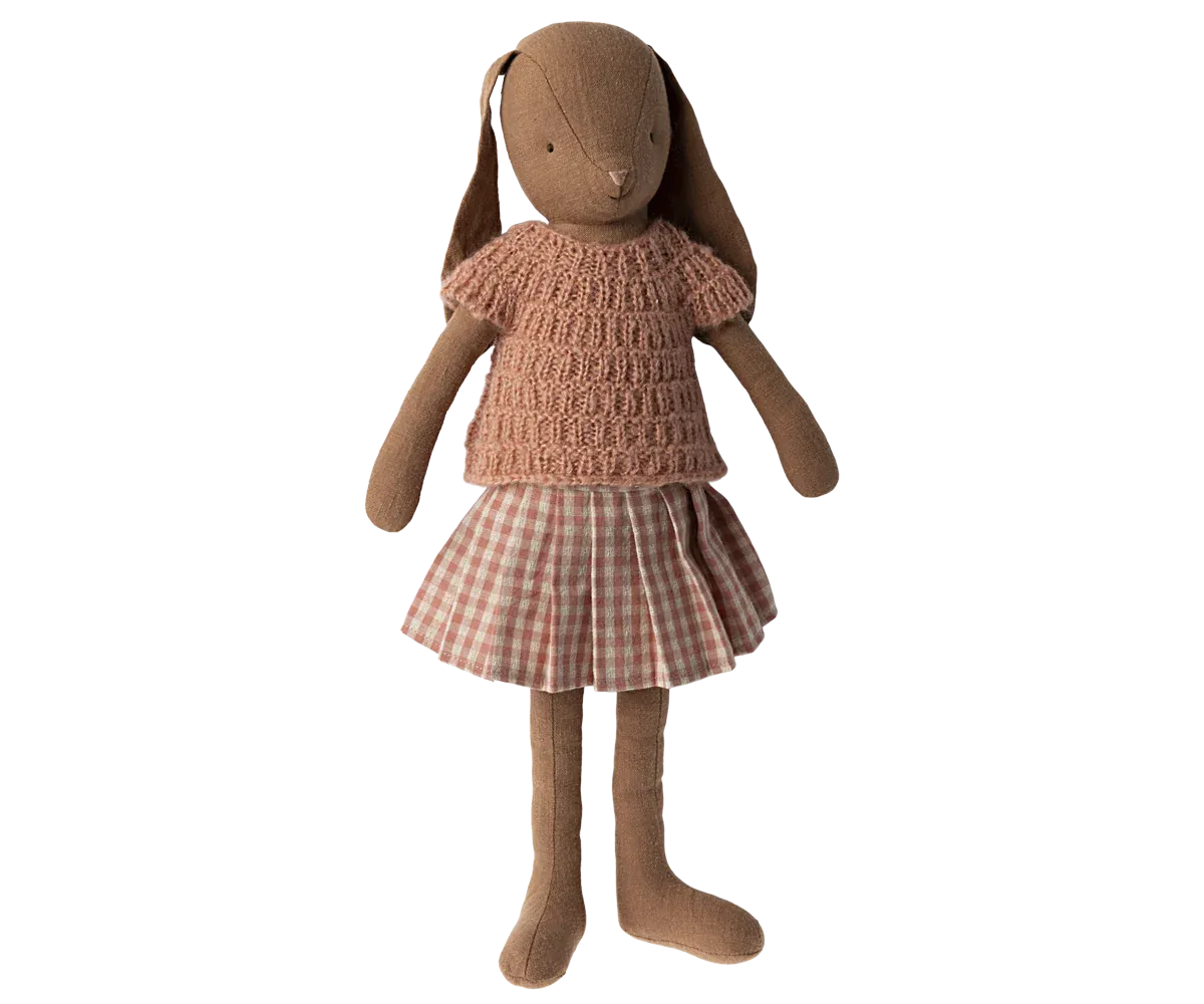 Maileg | Knitted Shirt & Skirt Bunny, Size 3