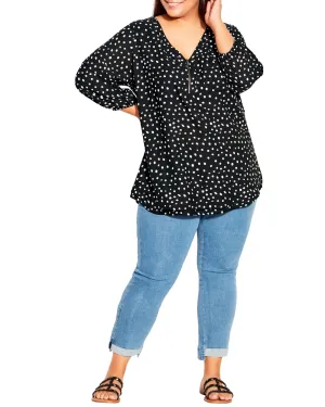 Meila Zip Top | Black Spot