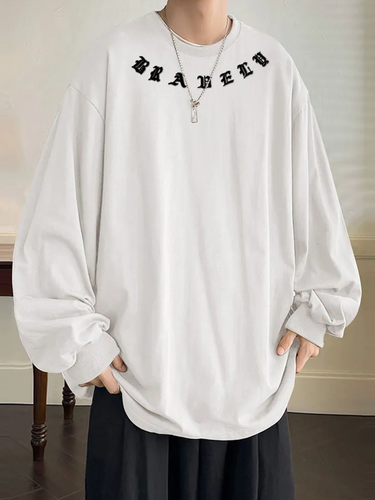 Men's Kawaii Techware Japanese Oversized Round Neck Printed T-shirt For Men's Clothing Aesthetic