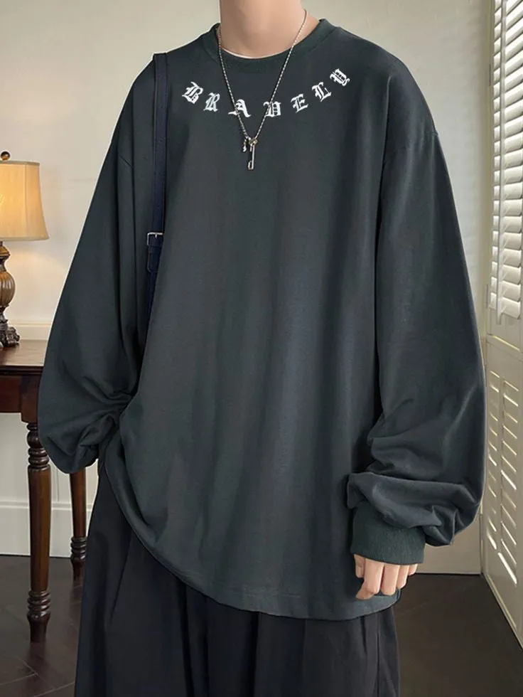 Men's Kawaii Techware Japanese Oversized Round Neck Printed T-shirt For Men's Clothing Aesthetic