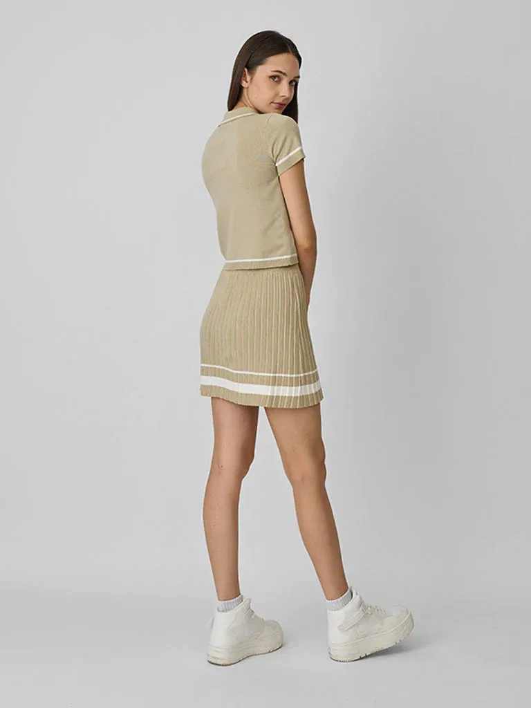 MINUS1 GOLF KNITTED SKIRT