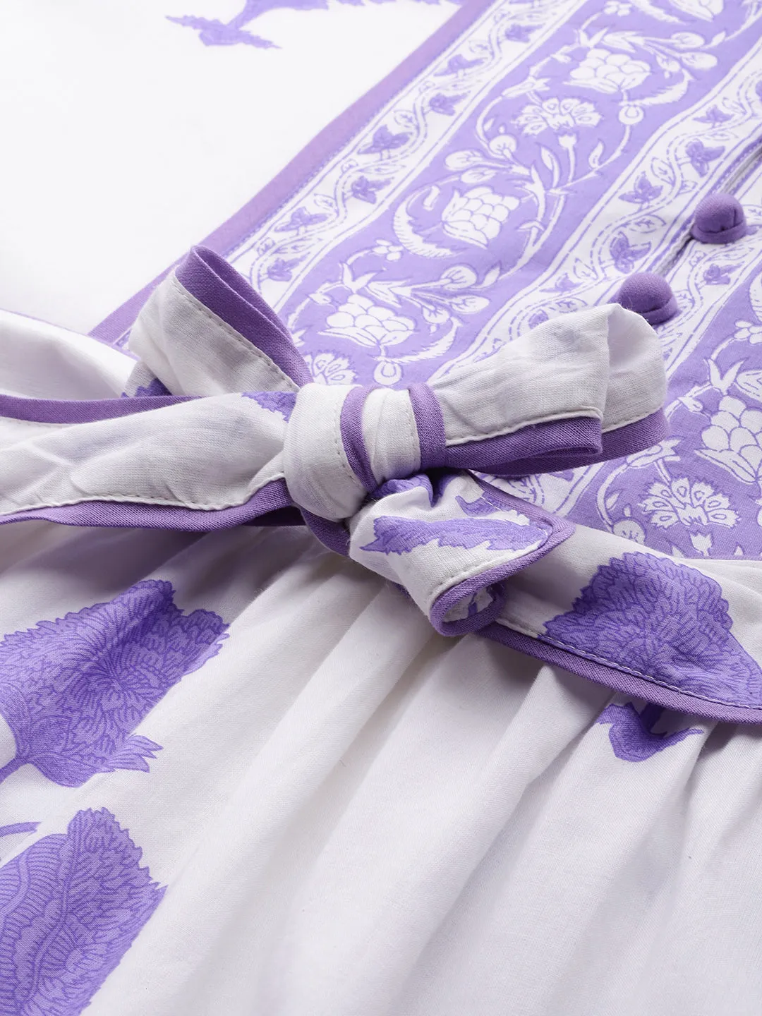 Mughal Print Dress | Lavender