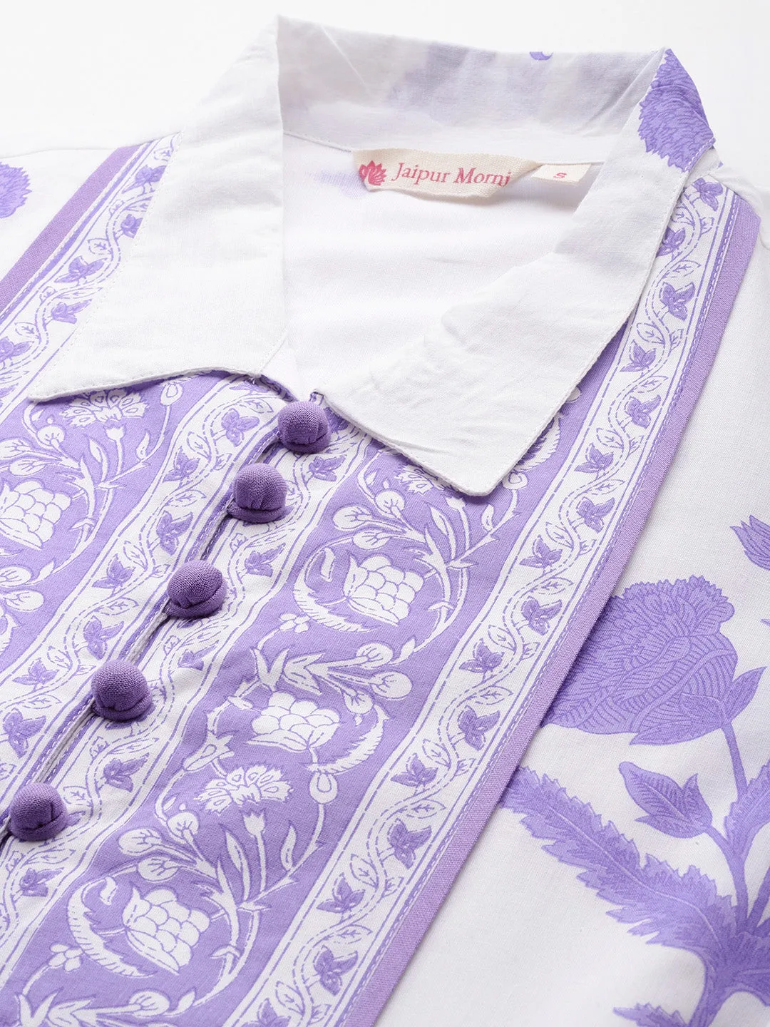 Mughal Print Dress | Lavender