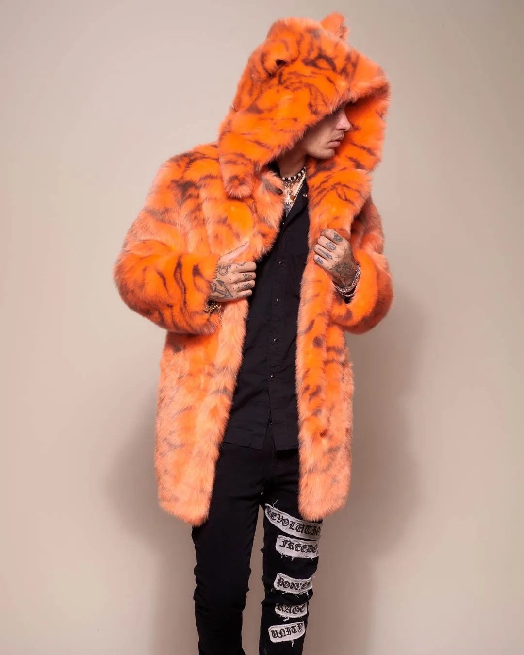 Neon Tiger Limited Edition Classic Faux Fur Coat | Men's