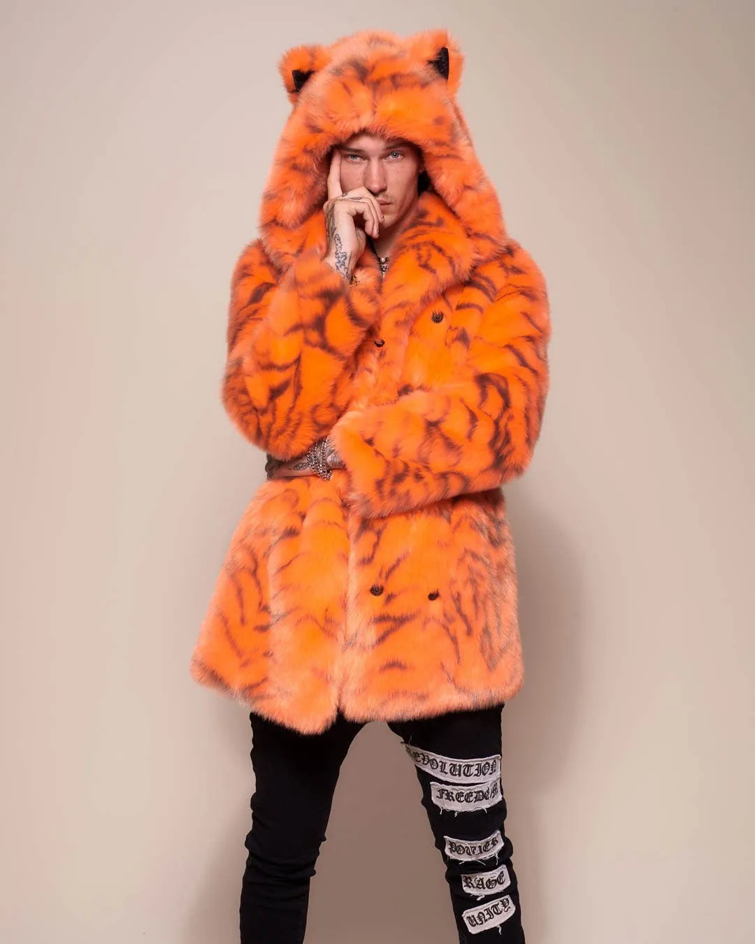 Neon Tiger Limited Edition Classic Faux Fur Coat | Men's