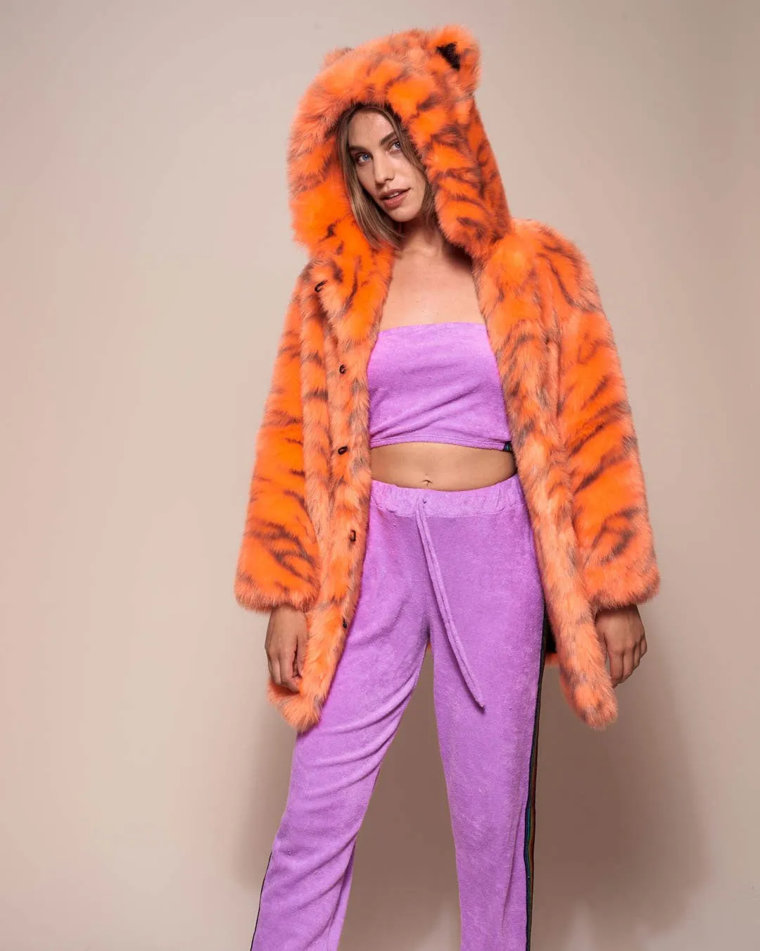 Neon Tiger Limited Edition Classic Faux Fur Coat | Women's
