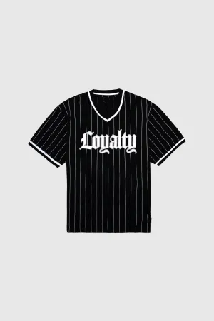 New York Thrift Style Loyalty Print Oversized V Neck Striped Timeless  Half Sleeves T-shirt For Men Women