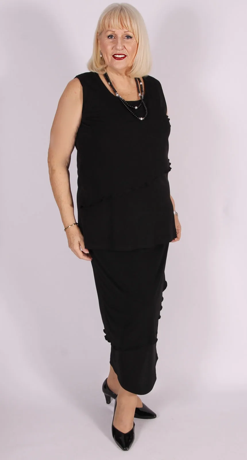 Overlay Pull-On Skirt Black