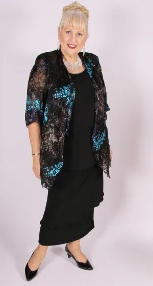 Overlay Pull-On Skirt Black