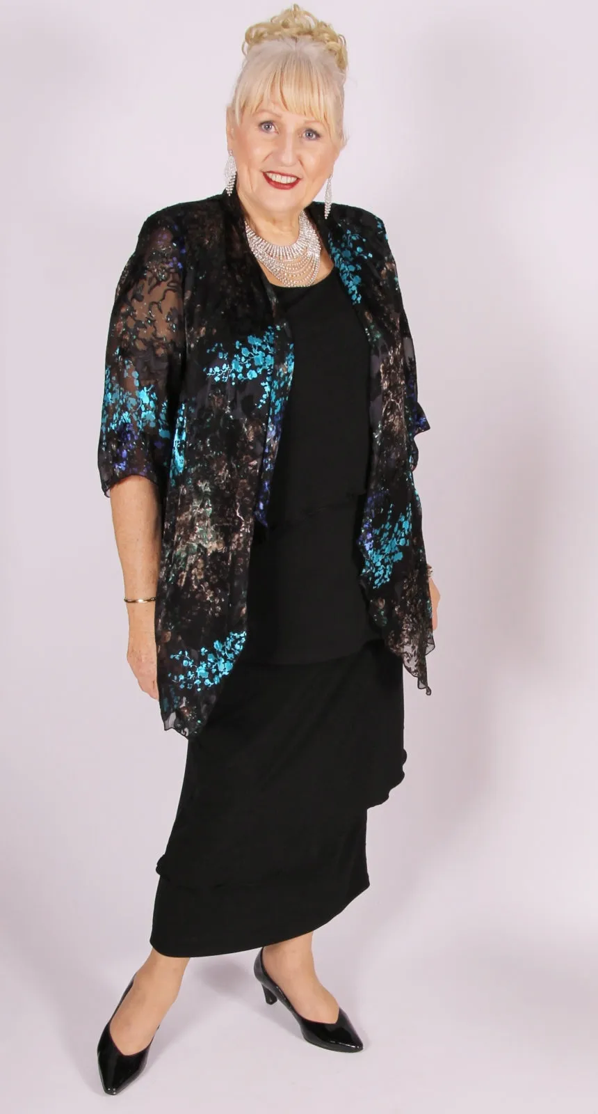 Overlay Pull-On Skirt Black