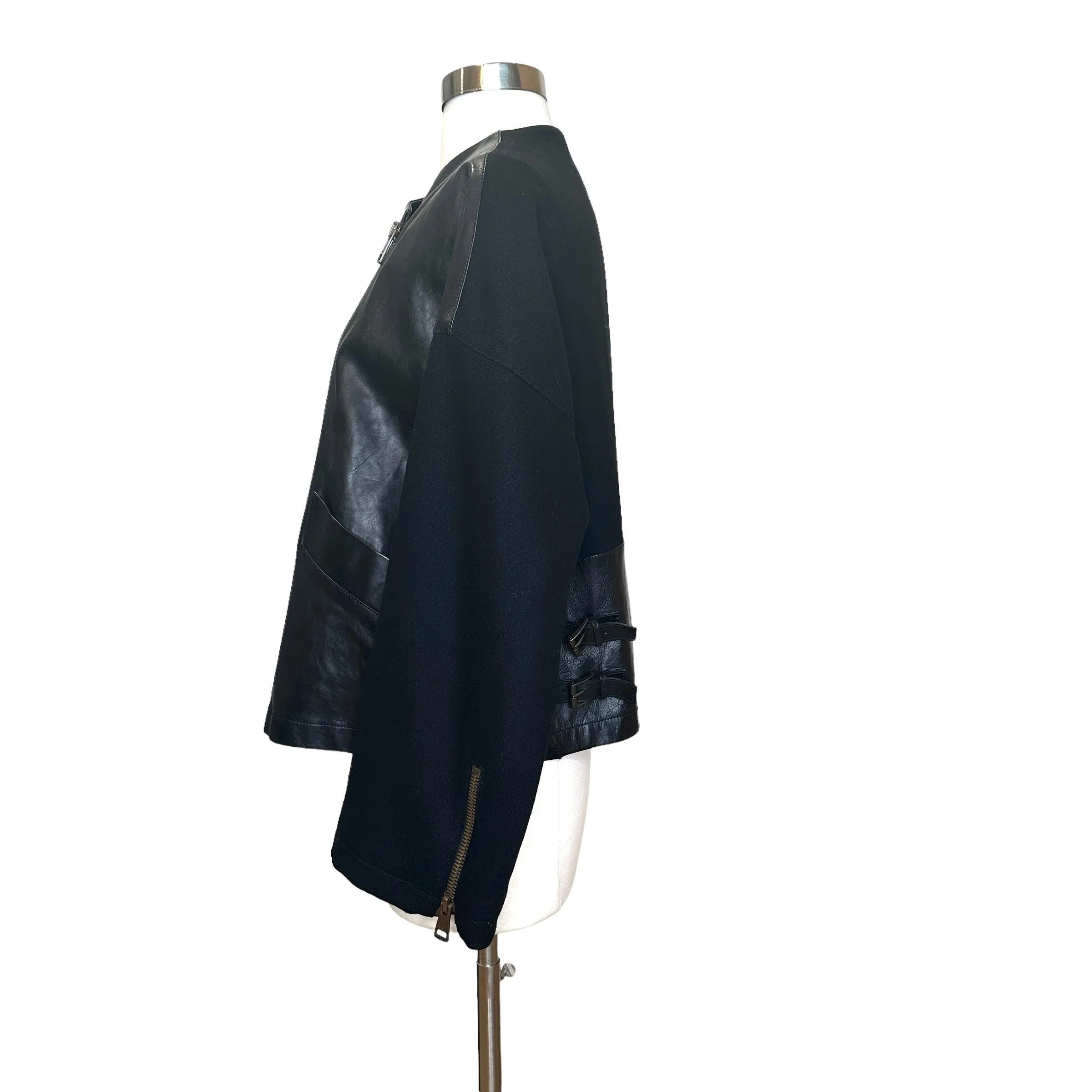 Oversized Leather Jacket - S