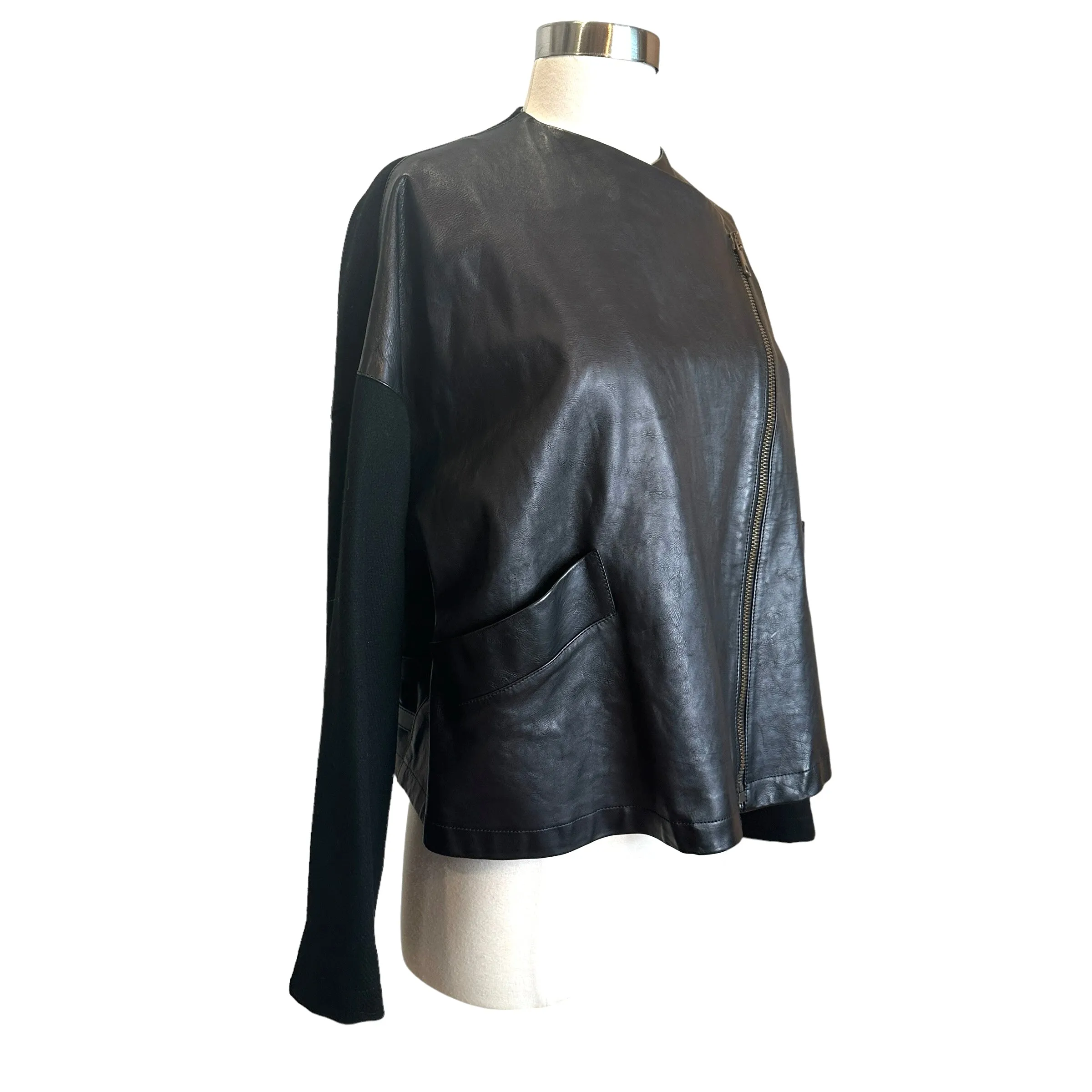 Oversized Leather Jacket - S