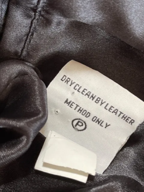Pamela McCoy Sz S Black Leather Blazer Vintage