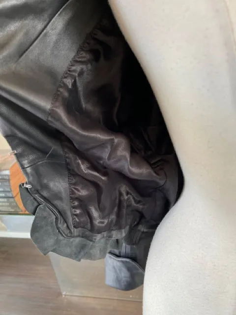 Pamela McCoy Sz S Black Leather Blazer Vintage