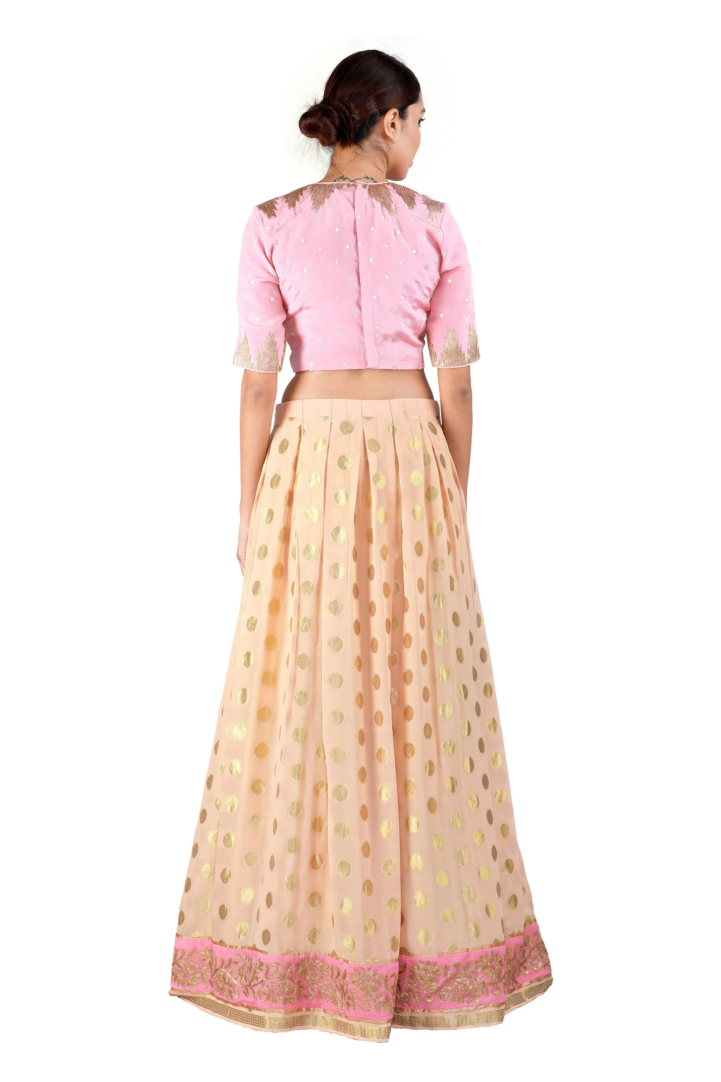 Peach and Pink Lehenga