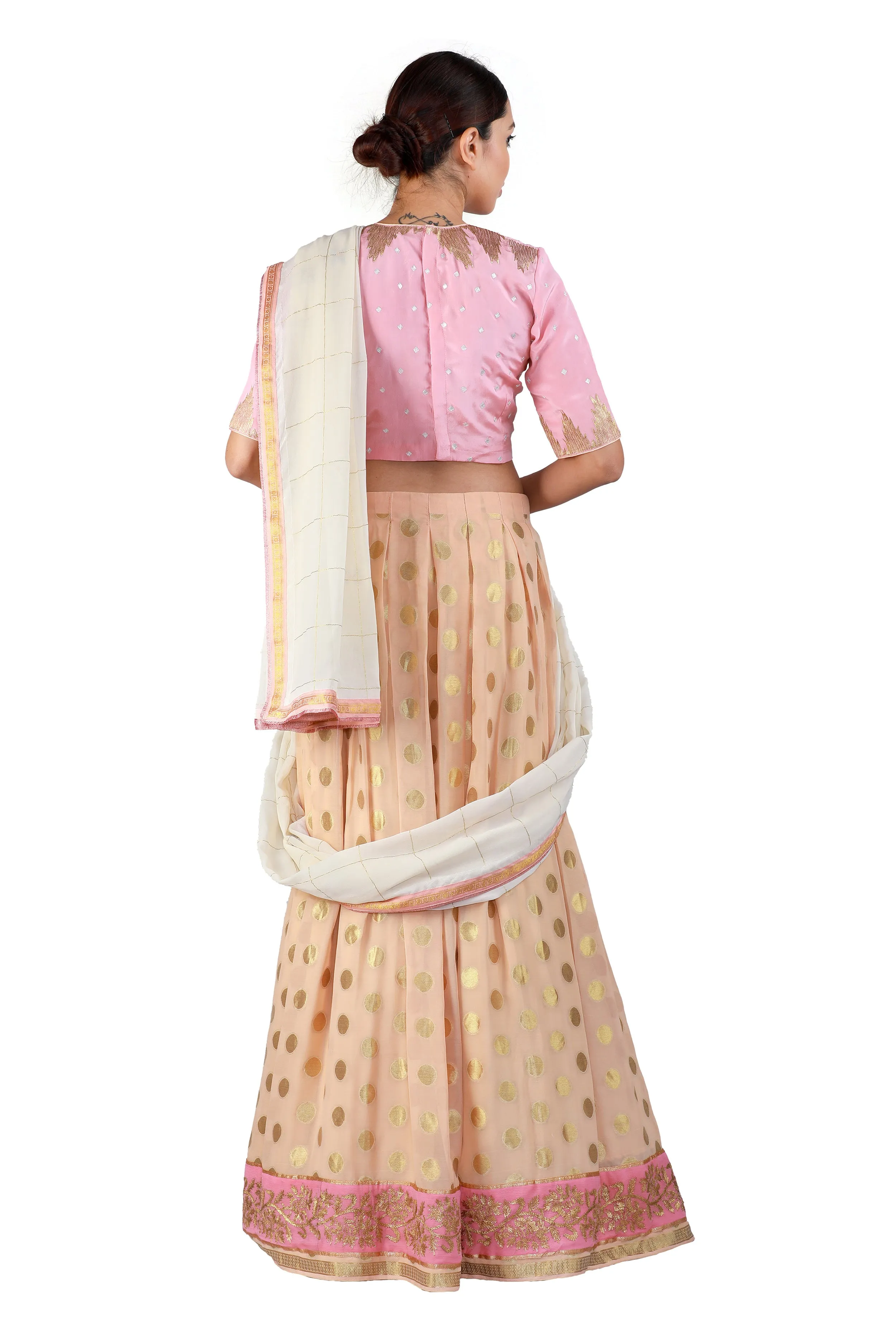 Peach and Pink Lehenga