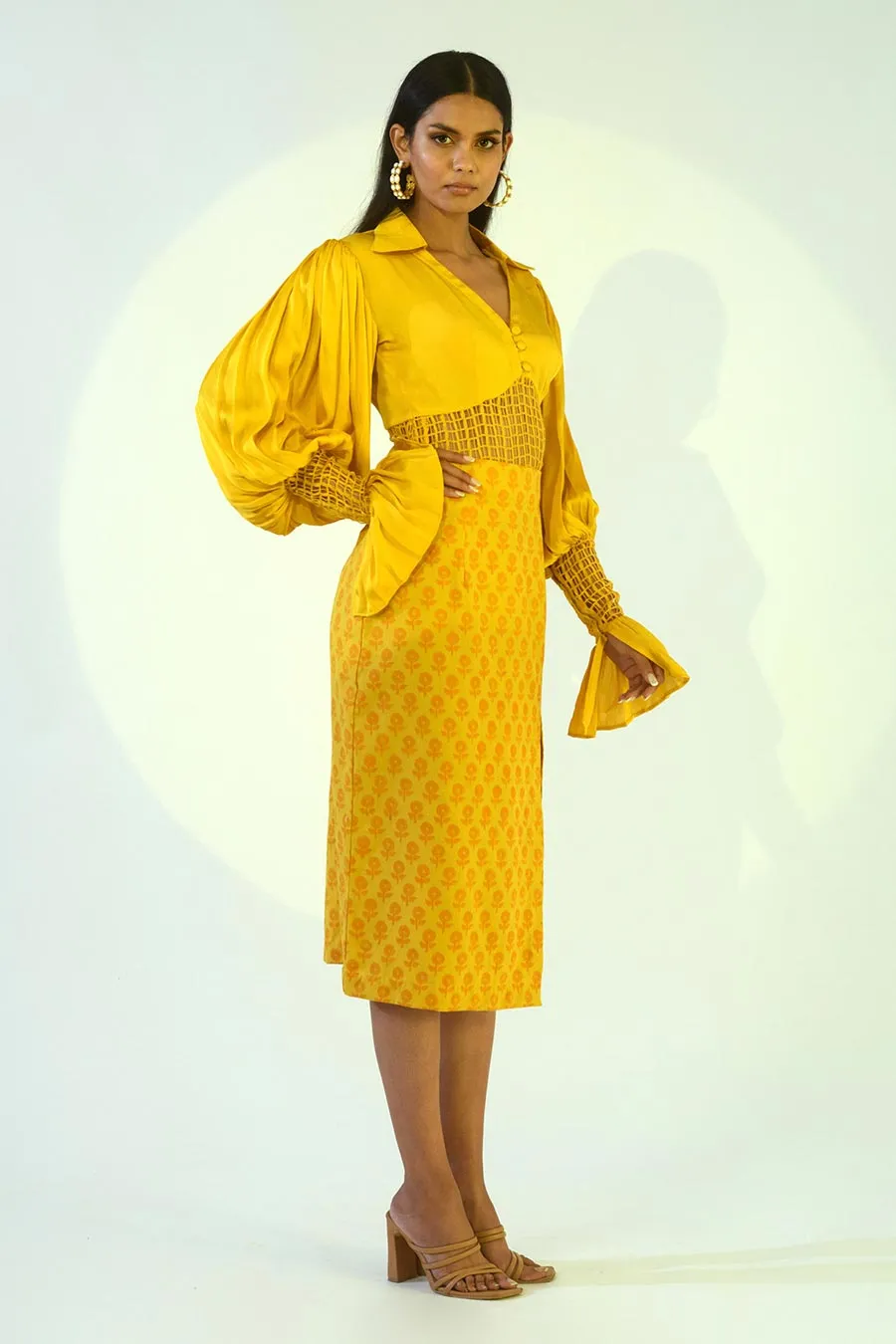 PENELOPE - Yellow Top & Skirt Co-Ord Set
