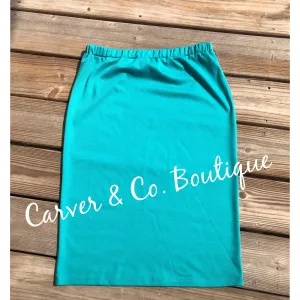 Perfect Pencil Skirt in Aqua