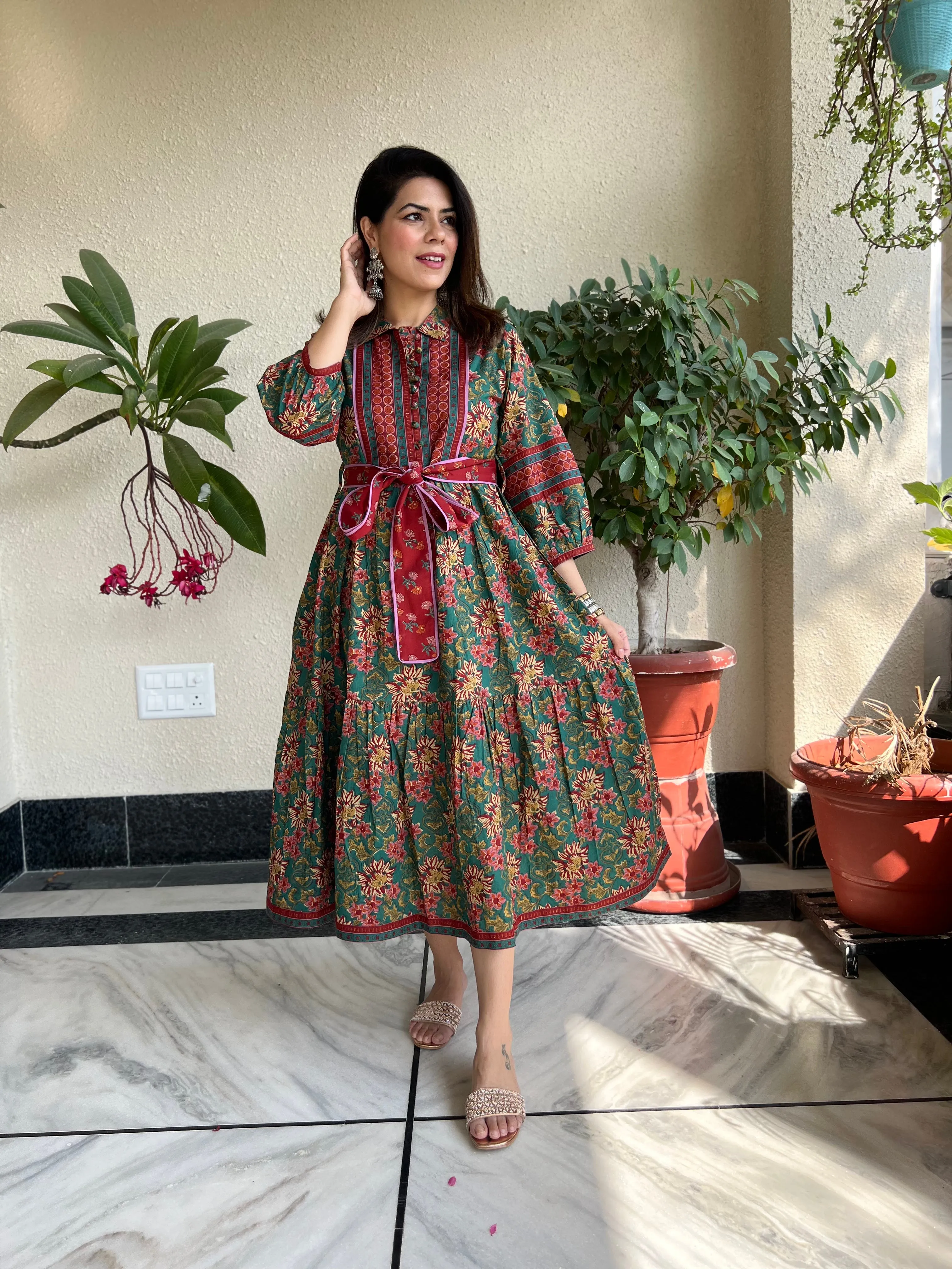 PRE-ORDER | Kalyani Dress | Evergreen