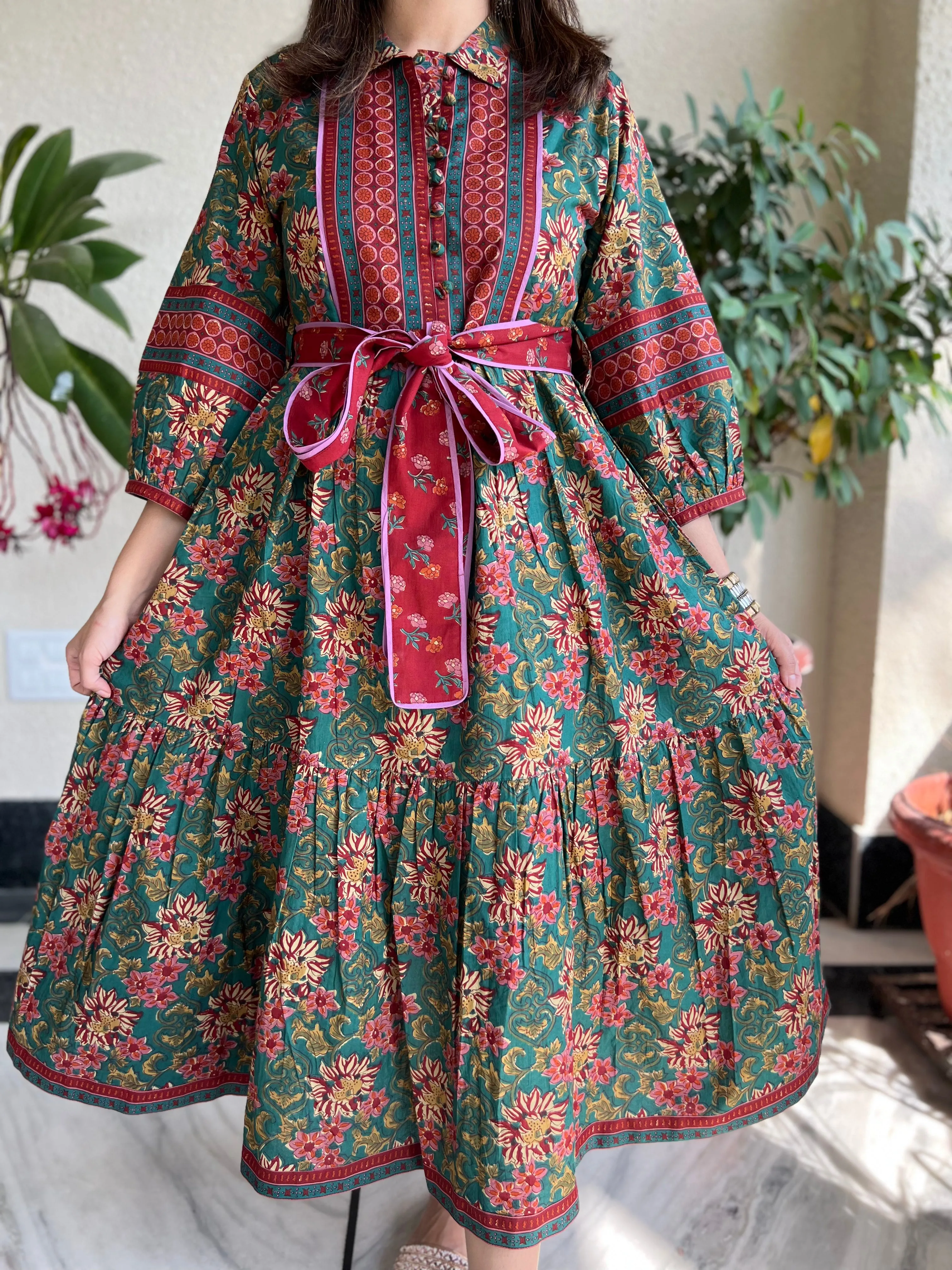 PRE-ORDER | Kalyani Dress | Evergreen